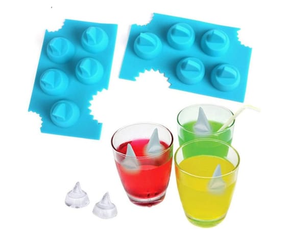 2 Pack Novelty Silicone Diy Mould Shark Fin Chocolate Jello Mould Mold Ice  Cube Tray Tool Freeze 