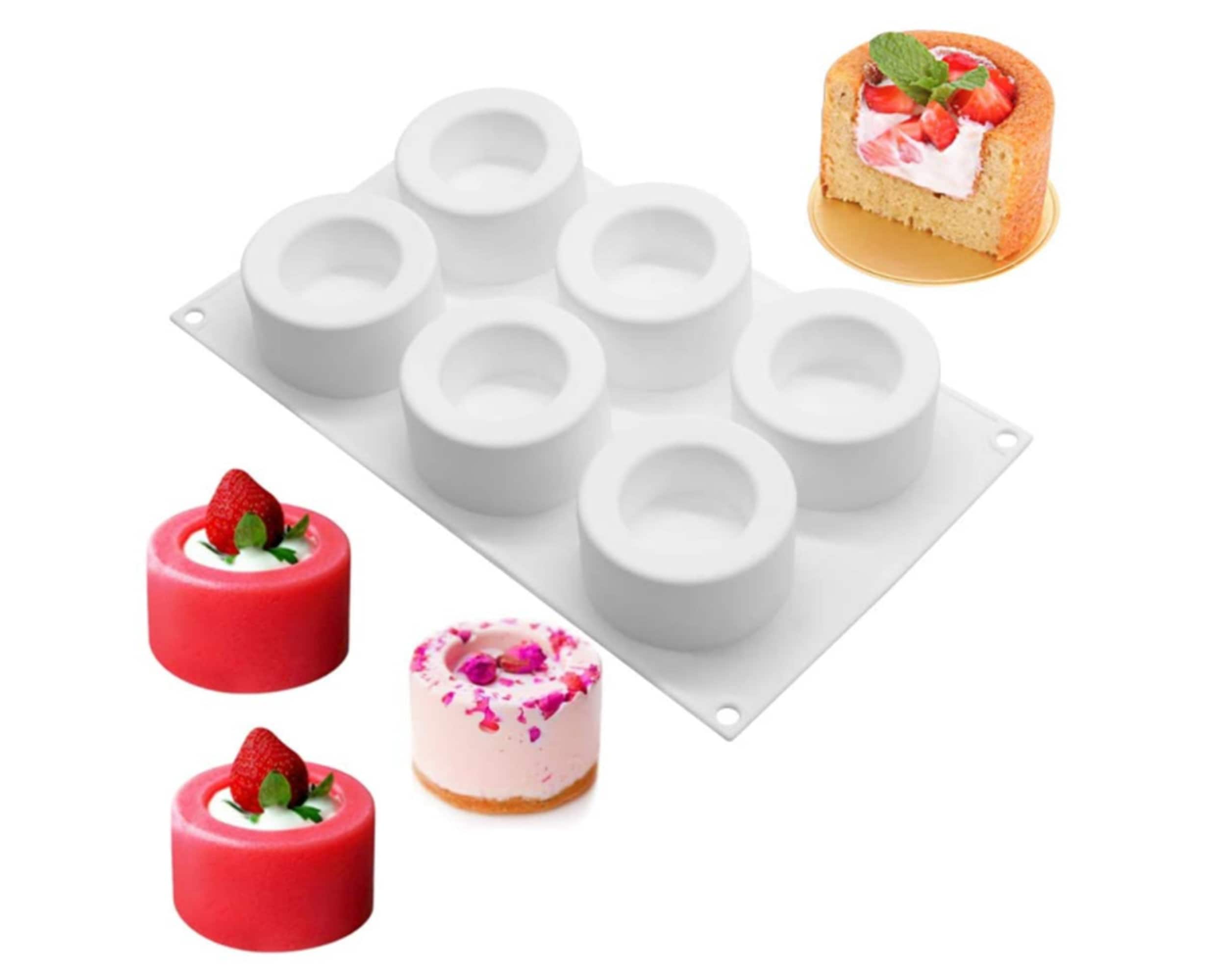 2PCS Round Silicone Muffin Cup Tool Valentines Silicone Molds for Chocolate
