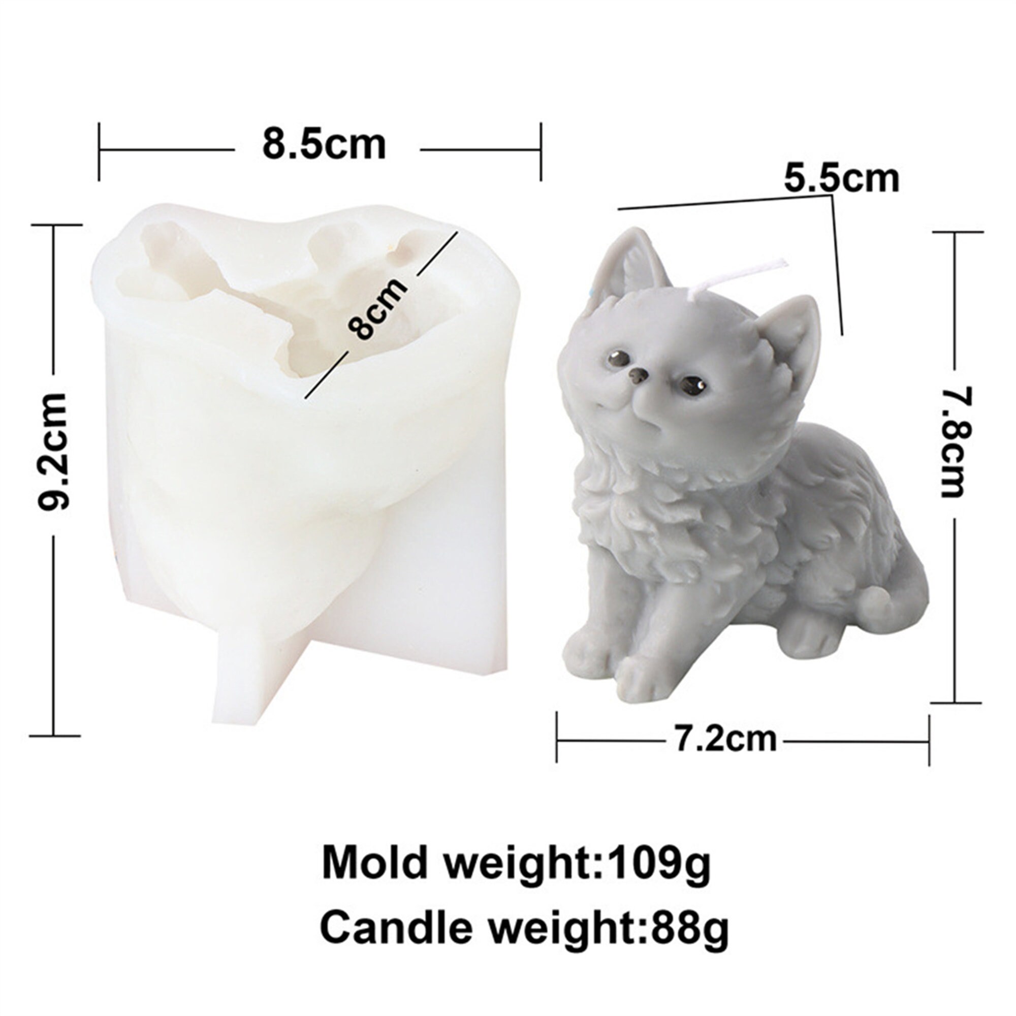 Silikonform In Katzenform – Für Schokolade, Seifen, Kerzen & Mehr (ca. 32 Cm Lang)