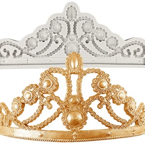 Crown Cake Fondant Molds - Crown Princess Candy Silicone Mold for for Cake Topper,Chocolate, Pastry, Jewelry, Clay, Wedding Cake Decoration