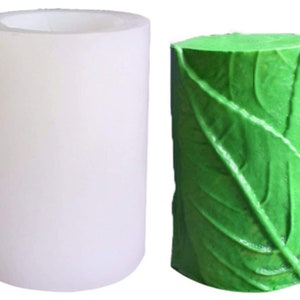 Tree Leaf Candle Mold Silicone Clay Soap Mould DIY Chocolate Fondant Cake Decor for Making Beeswax Candles Soaps Lotion Bars Bath Bombs