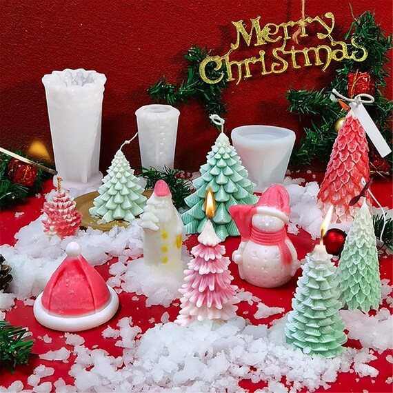 3D Christmas Pine Cone Silicone Candle Mold Beeswax Candle Making Mould DIY