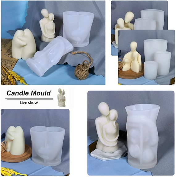 Moldes para velas de silicona, cuerpo de arte, moldes para velas 3D para  hacer velas, jabón de bricolaje, vela, chocolate, yeso o resina epoxi -   España