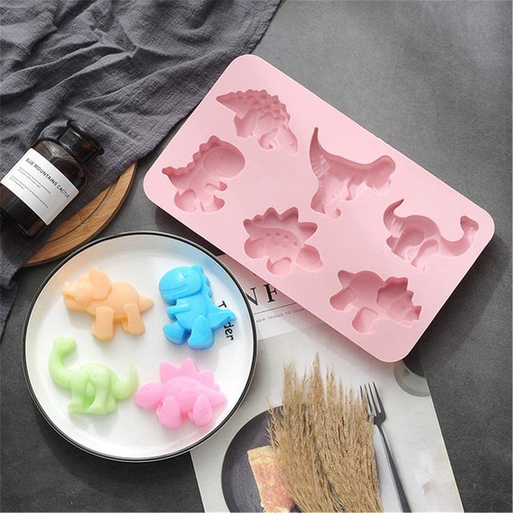 6-cavity Dinosaur Shape Silicone Baking Mould Chocolate Mold