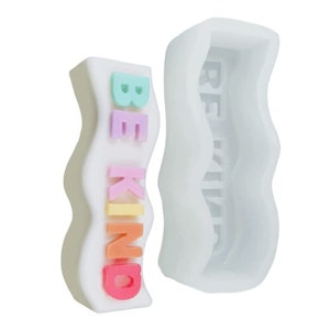 Molde de resina de silicone com pilar de letras do alfabeto, moldes de velas, molde de chocolate para pingente de resina, escultura em gesso (ser tipo)