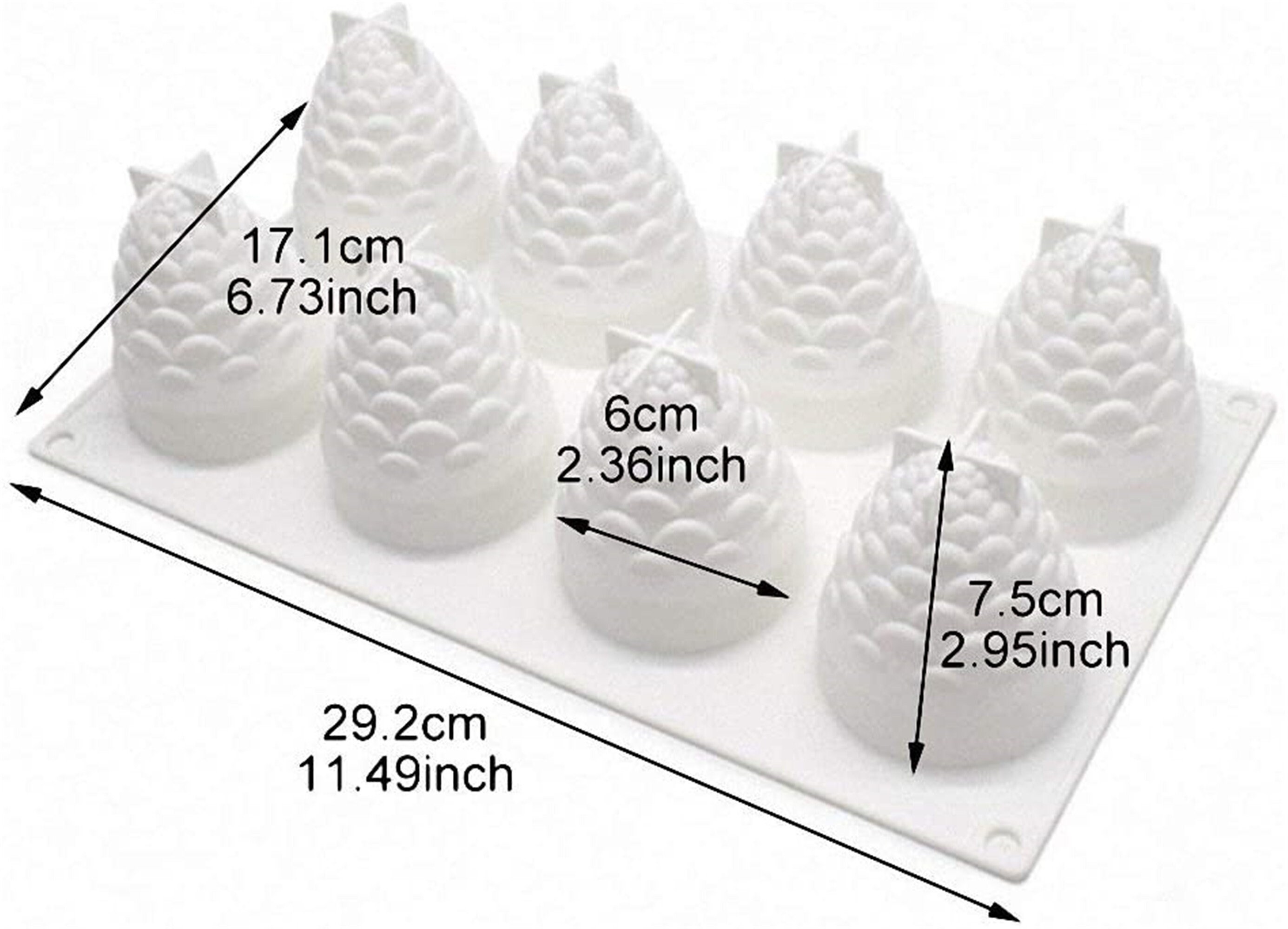 Moules En Silicone En Forme De Pommes De Pin 3D - Lot De 3 - Pour Chocolat, Fondant, Glaçons, Savon - Résiste Au Four Et Congélateur