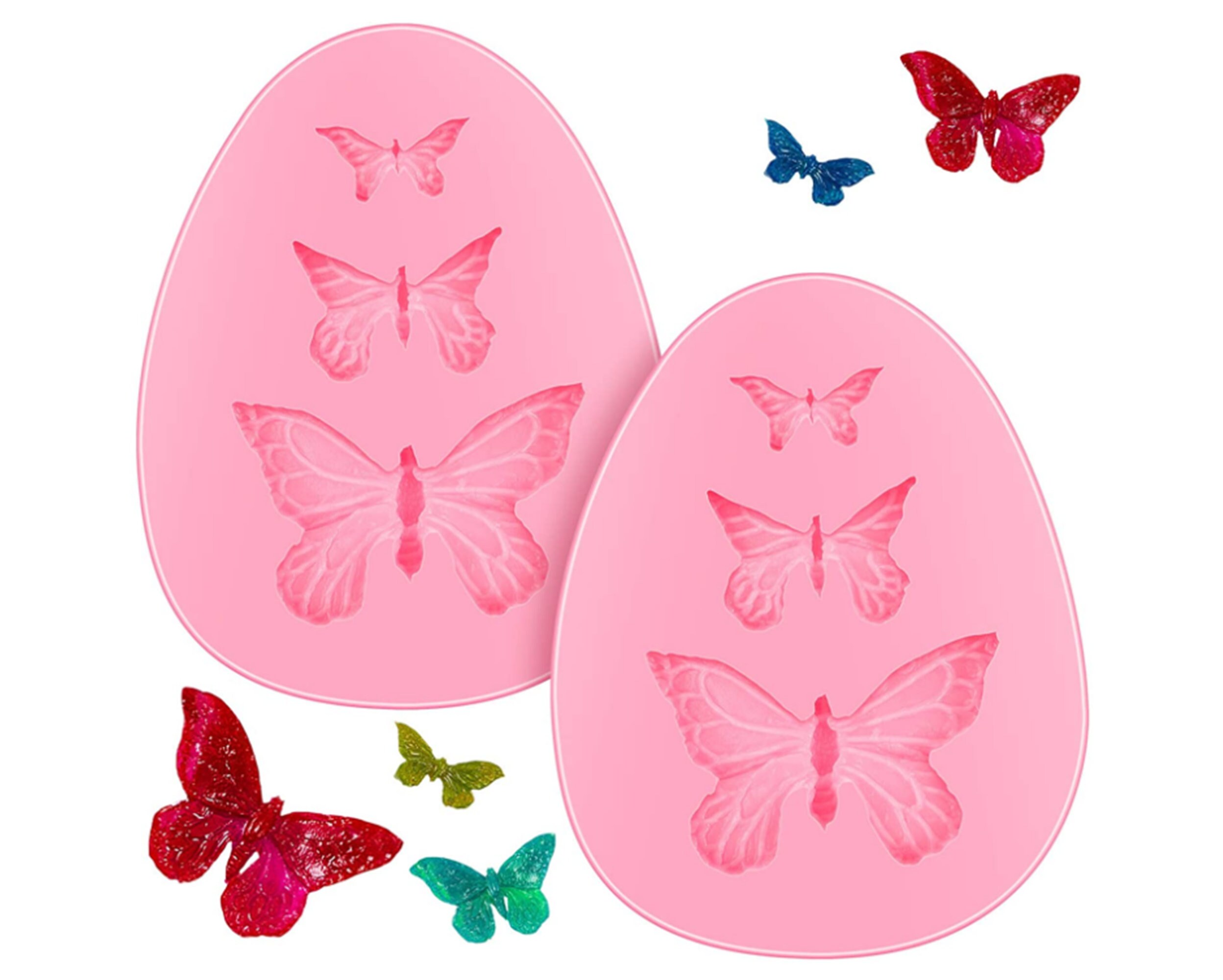  5 Pieces Butterfly Silicone Molds Mini Butterfly Fondant Cake  Baking Mold Silicone Butterfly Chocolate Mold Pink Polymer Clay Molds Small  Clay Molds, Non-stick DIY Tool for Cake Decor : Arts, Crafts