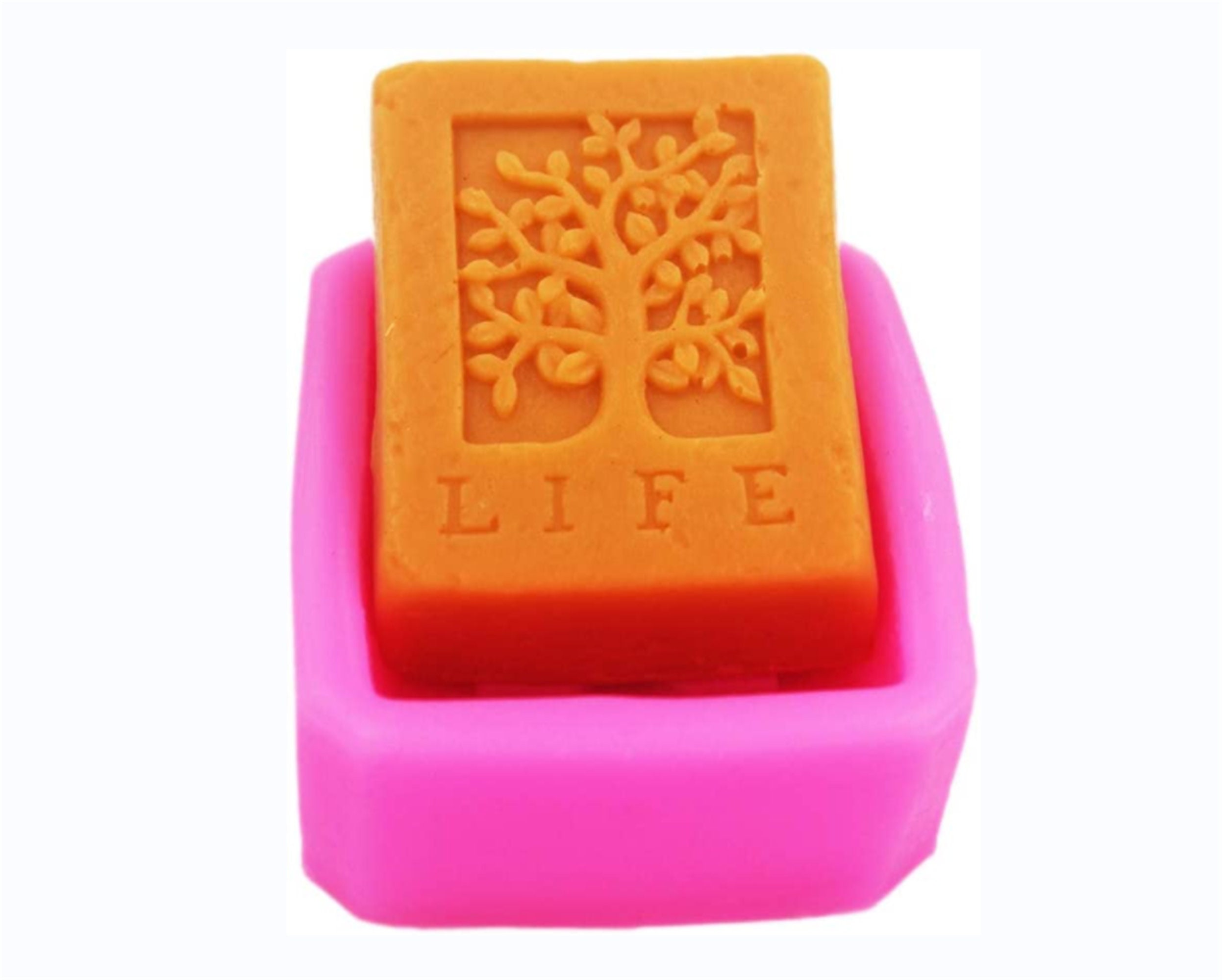 Life Tree Rectangle Silicone Soap Mold Craft Molds DIY Handmade Soap Mould