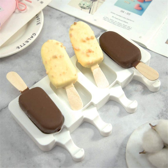 Easy Release Ice Pop Maker with 100 wooden sticks for DIY homemade Popsicle  - HB Silicone