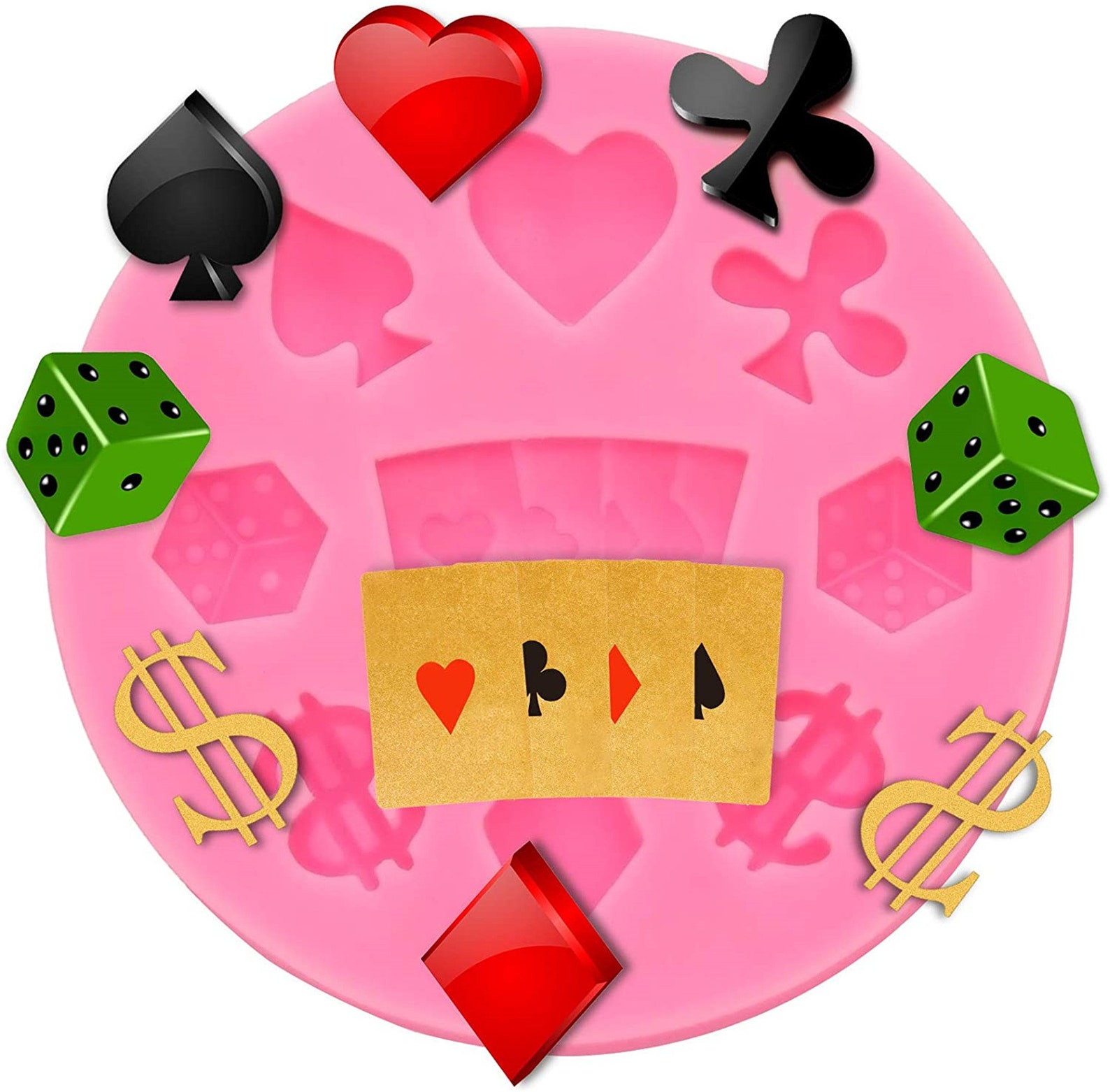 3 Pieces Casino Poker Card Silicone Molds Fun Candy Molds DIY Etsy UK