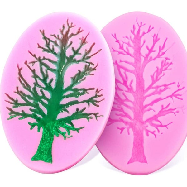 2 Pcs Trees Without Leaves,Withered Trees,Party Mold for Cake Decorating,Sugarcraft,Chocolate,Cupcake Topper,Pastry,Polymer Clay,DIY