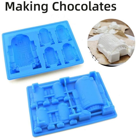 Star Wars R2-D2 Silicone Ice Cube Tray Jello Cookie Cake Mold by
