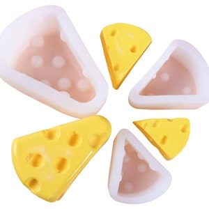 Set of 3 Cheese Shape Mold, Silicone Cheese Cake Baking Molds Triangle DIY Silicone Chocolate Cake Cupcake Biscuit Soap Baking Mold