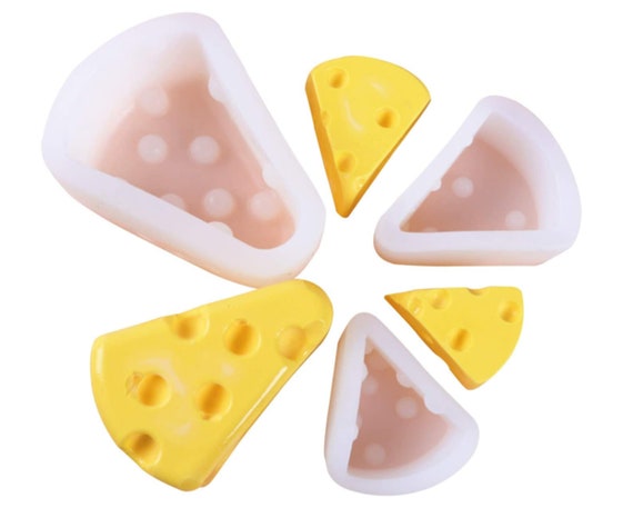 Set of 3 Cheese Shape Mold, Silicone Cheese Cake Baking Molds Triangle DIY Silicone  Chocolate Cake Cupcake Biscuit Soap Baking Mold 