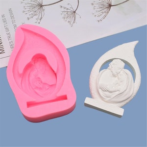 Epoxy Resin Mold Catholic Holy Family Silicone Mould DIY Craft Polymer Clay Tool