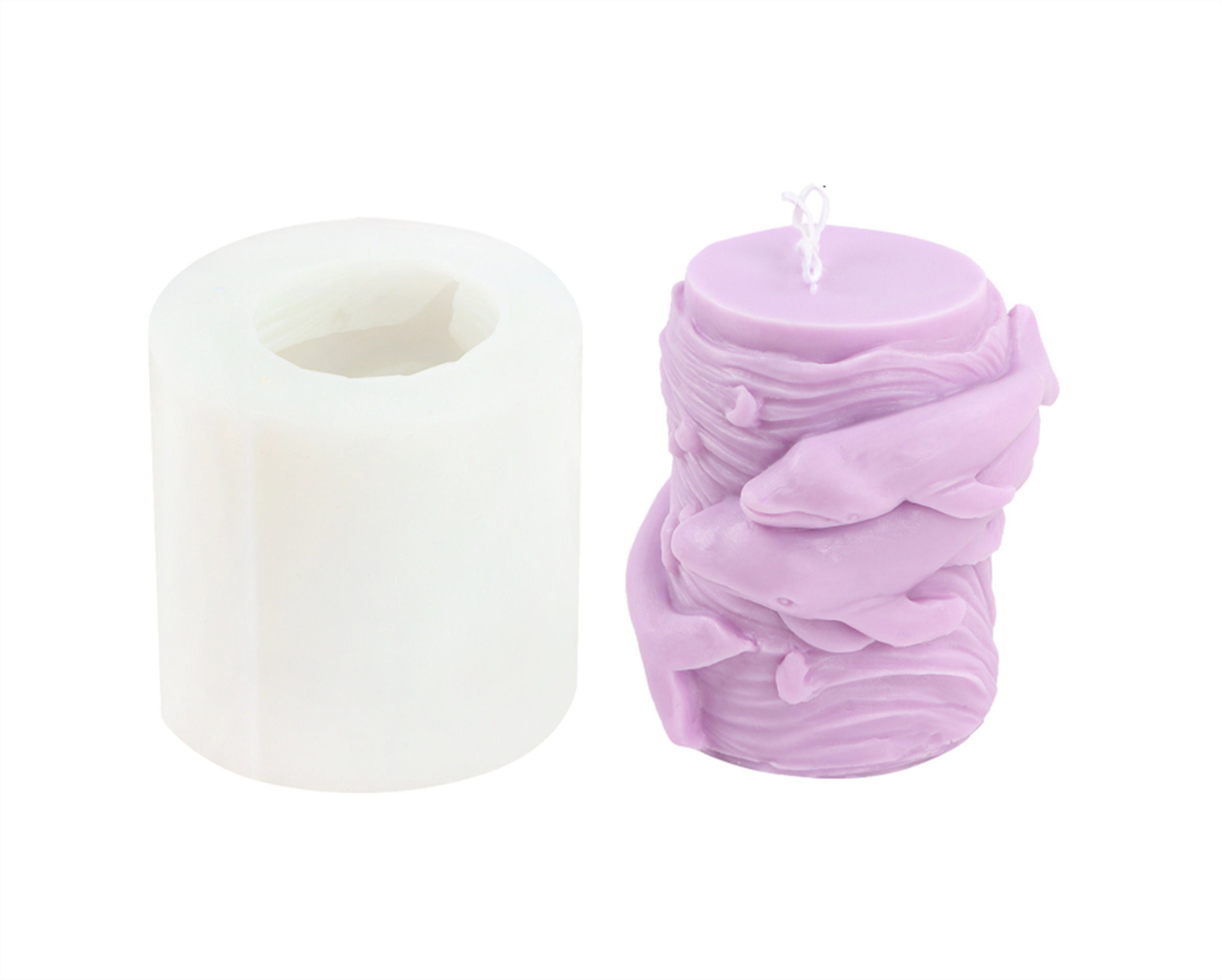 Moule à Bougie Silicone 3D Carré à Bulles 7.4x7.4x6.1 Cm - Pour Cire, Résine, Savon, Plâtre - Résiste à La Chaleur