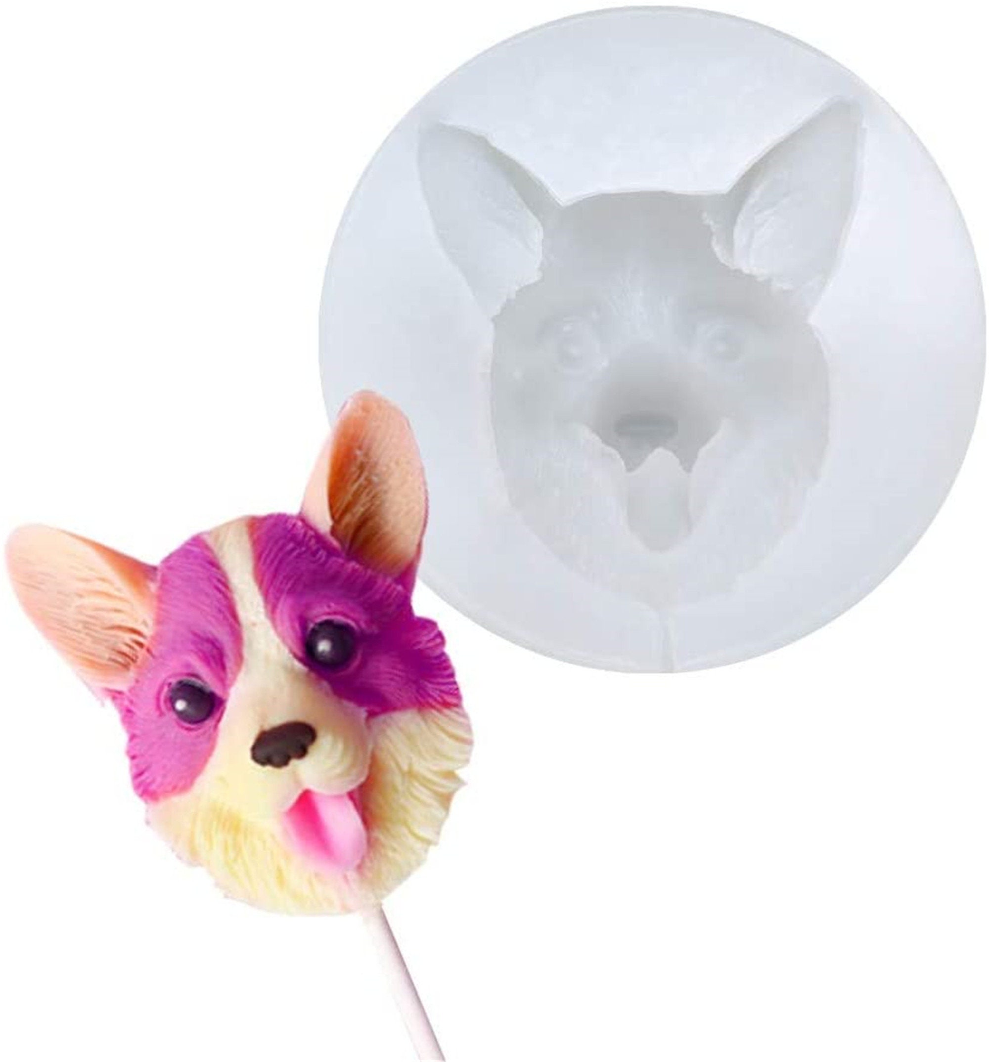 Corgi Dog Head 3D Silicone Cake Molds Soap Mold Mousse Mould Fondant Tools  Cake Decorating Supplies Dessert Sweet Tools -  Israel