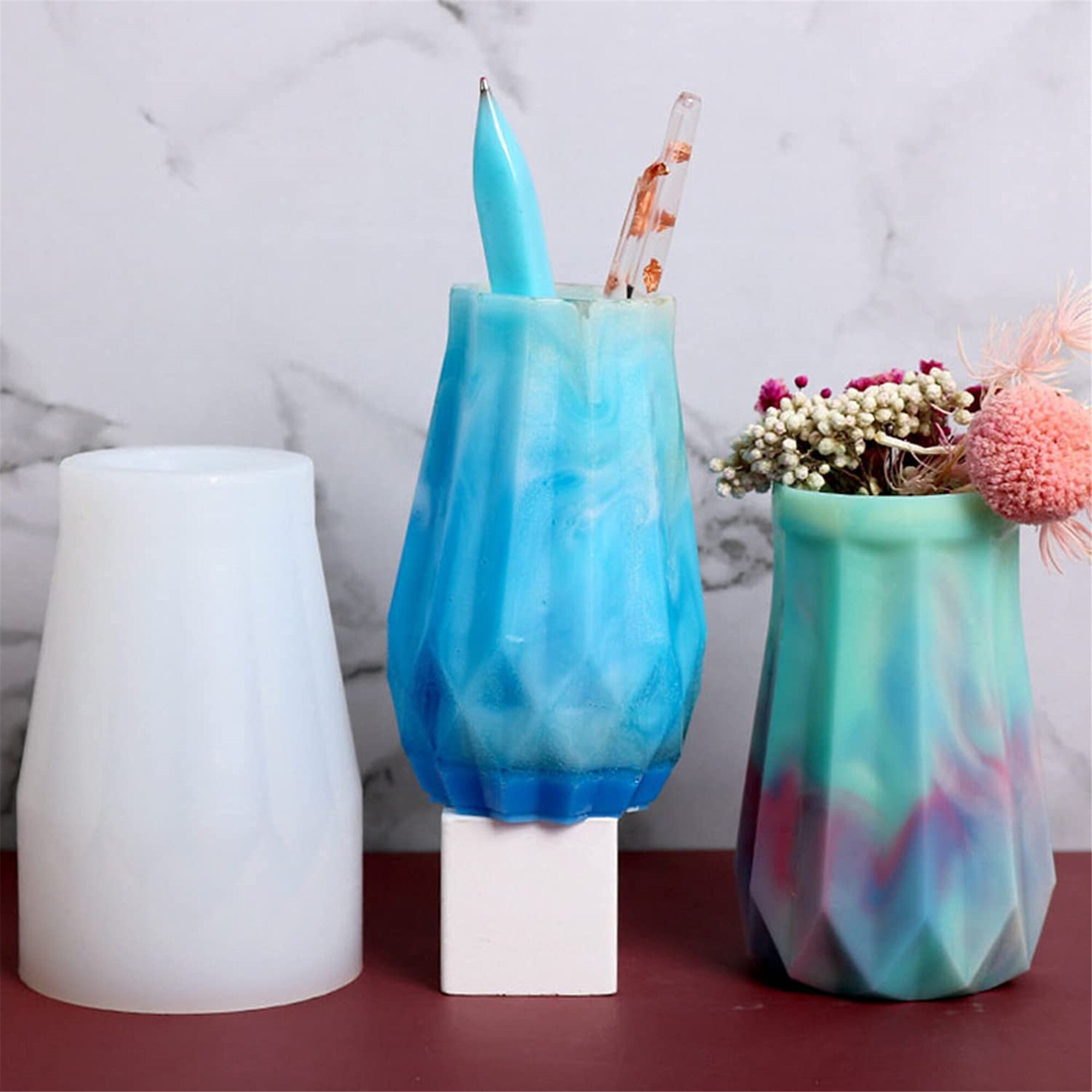 Resin Vase Molds Flower Pot Silicone Mold Epoxy Bottle Etsy