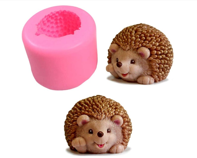 3D Cute Hedgehog Soap Mold Craft Art Silicone Soap Mold DIY Etsy