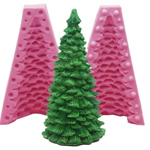 3D Christmas Tree Silicone Mold: Candle & Soap Making