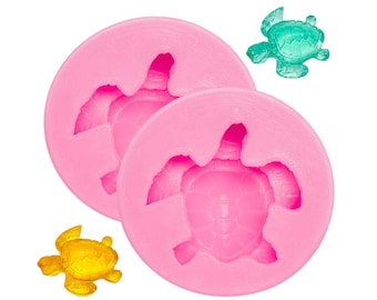 Sea Turtle Silicone Mold (2 Pieces): Candy, Fondant, Chocolate Epoxy Resin Crafts Making