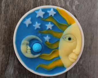 4er Mond & Sterne Seifenform Aus PVC – Für Seifen, Badebomben Oder Schokolade, Ca. 9 X 9 Cm