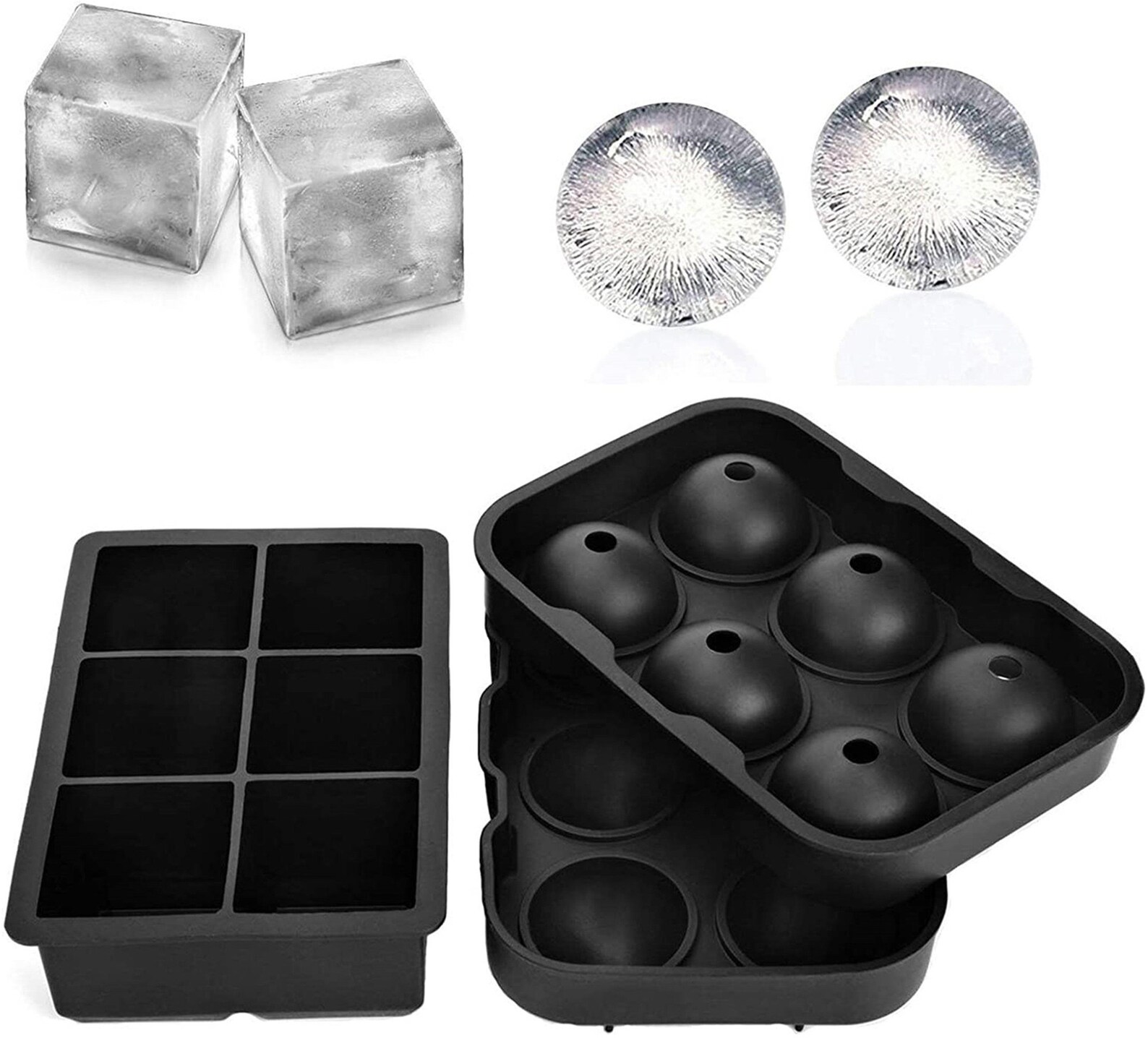 Ice Cube Trays Large Whiskey Ice Ball Round Silicone Ice Etsy