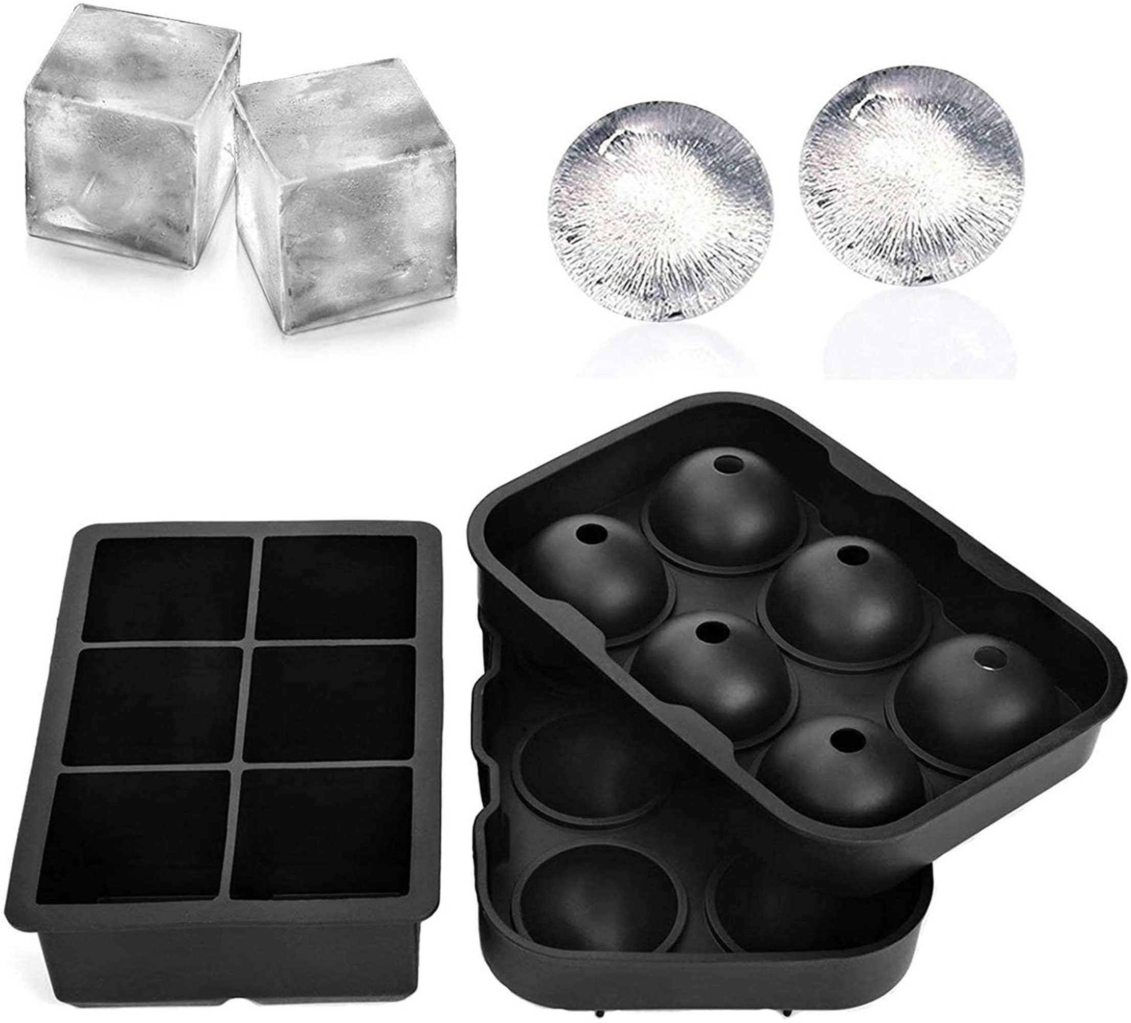 Ice Cube Trays Large Whiskey Ice Ball Round Silicone Ice Etsy