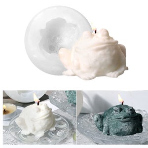 3D Toad Candle Silicone Molds Animal Resin Casting Mould for DIY Candle Making Polymer Clay Craft Plaster Home Decoration