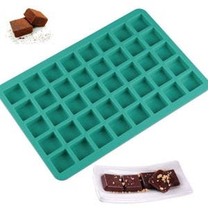 40-Cavity Square Caramel Candy Silicone Molds,Chocolate Truffles Mold,Whiskey Ice Cube Tray,Grid Fondant Mould,Hard Candy Mold