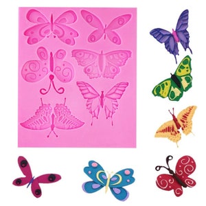 Butterfly Silicone Mold: Fondant, Chocolate, Cake Decoration Making