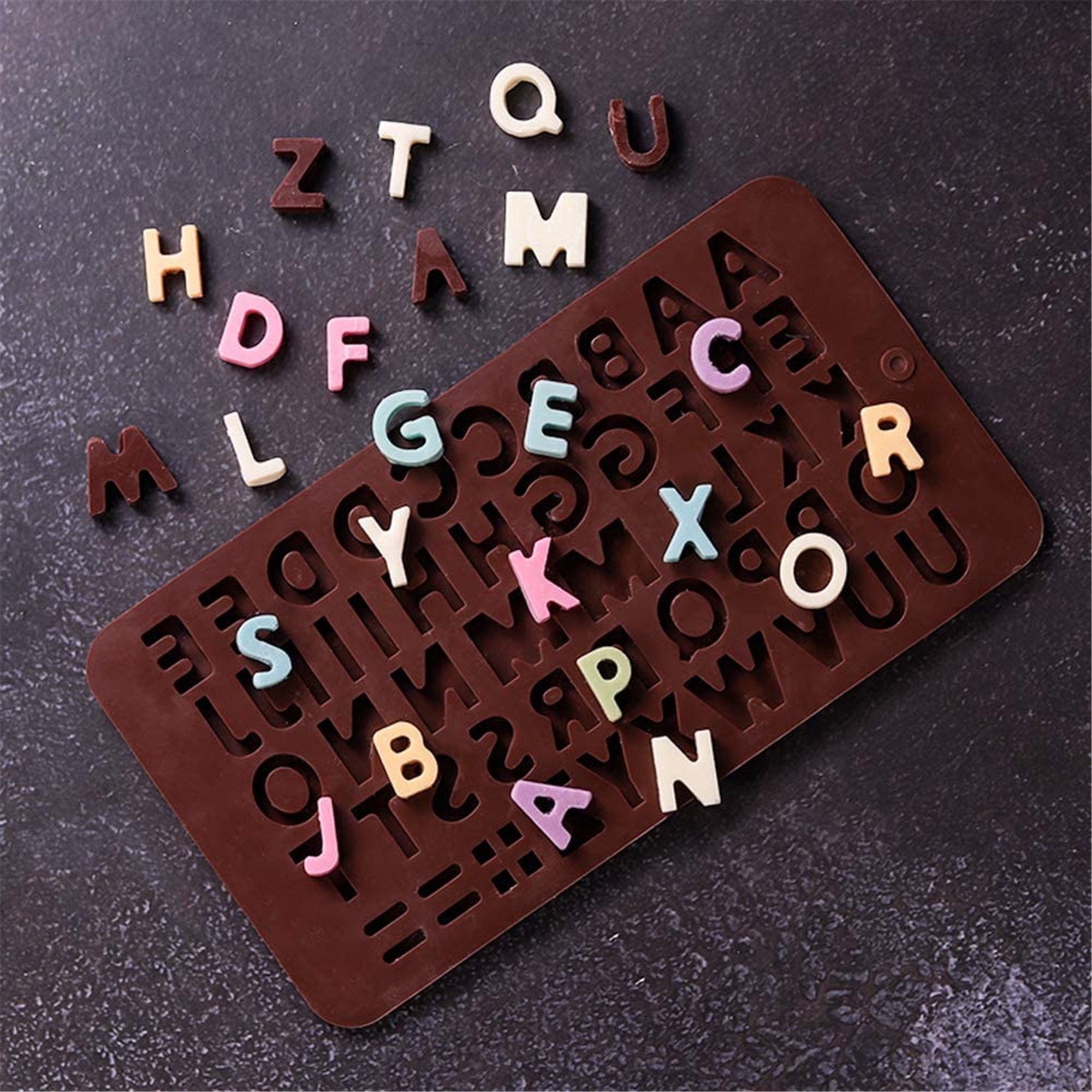 Moules En Silicone Lettres & Chiffres A-Z 0-9 - Pour Gâteau, Chocolat, Savon, Résine, Réutilisables