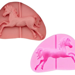 Carousel Horse Silicone Mold: Fondant, Chocolate, Lollipop Making