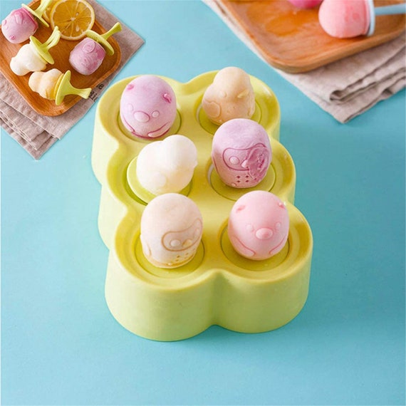 Cute Ice Molds With Lid 20 Sticks Animals Popsicle Molds Cake 