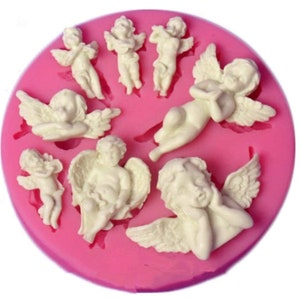 Fairy Silicone Mold: Angel Shapes for Cake Decor, Candy, Chocolate, Clay Resin Ornament Making