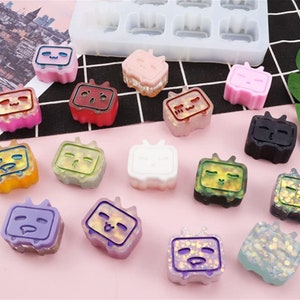 TV Silicone Mold Resin Pendant Mould DIY UV Epoxy Resin for Jewelry Making Mirror Matte Key Chain Pendant Decoration Molds
