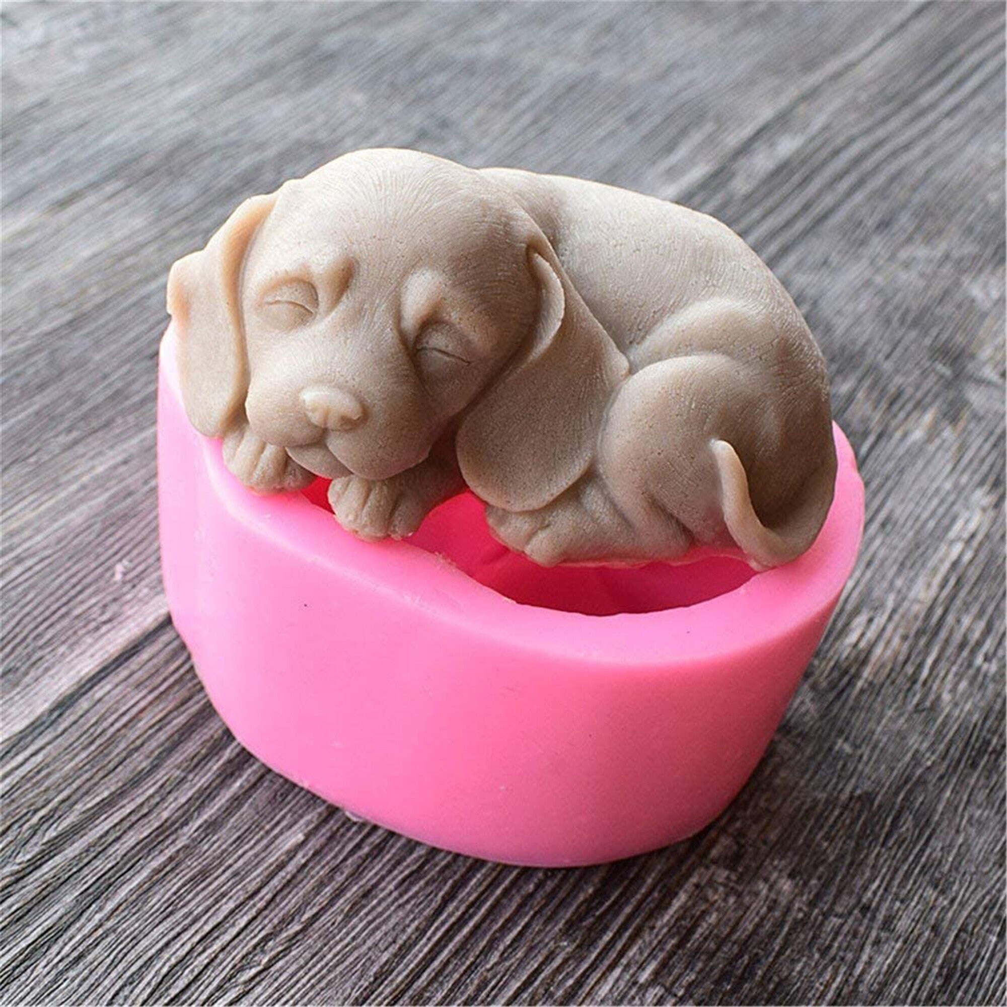 3D Dog Silicone Soap Mold Cute Puppy Candle Mold Chocolate Etsy UK