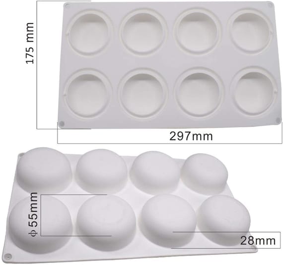 Akamas Moule à gâteau rond en silicone pour mousses, crème glacée, mousseline de soie, accessoires de décoration