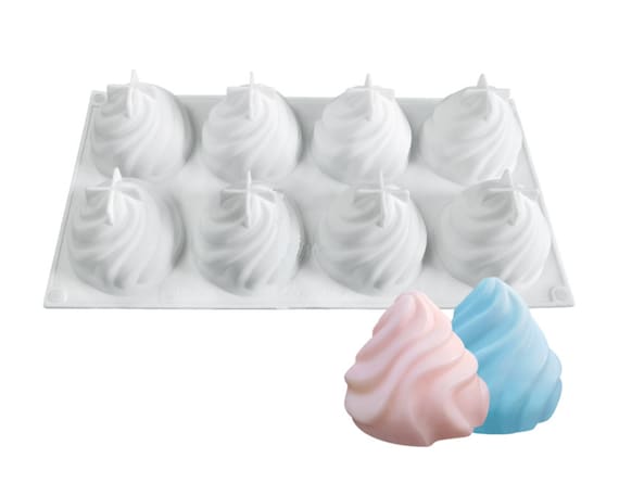 Silikon-Eiswürfelform – 8 Mulden, 3D-Kaffeebohnen-Design, Für Eis, Schokolade, Backen & DIY