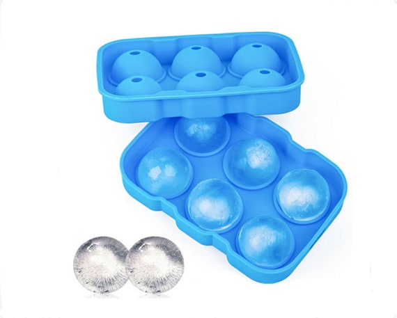 Silicone Mold Ice Hockey Molds Ice Tray With 6 Holes Lid Ice Tray Mold  Whiskey Ice Ball Maker With Lids & Large Square Ice Cube Molds 