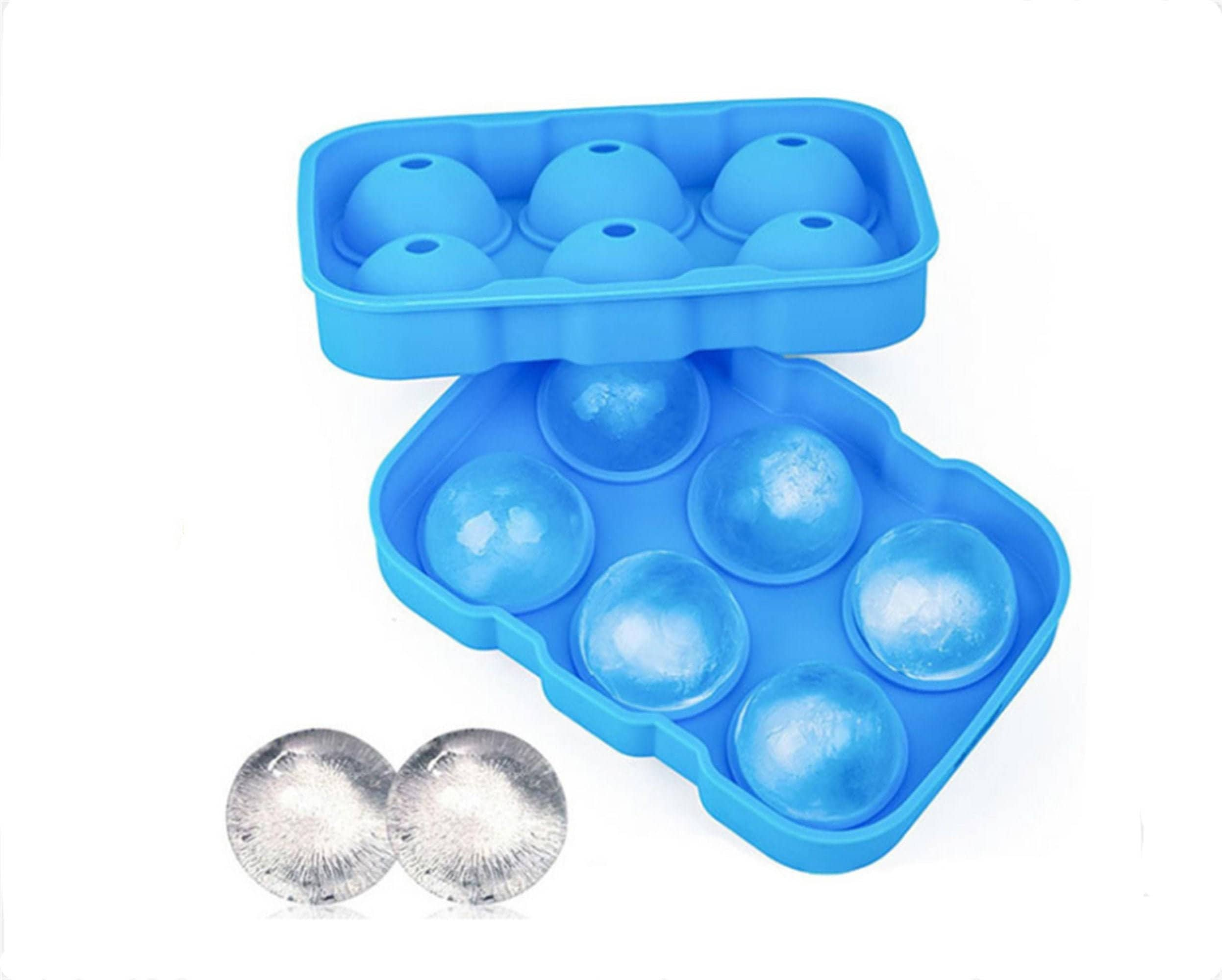 Ice Cube Trays, Silicone Whiskey Ice Ball Molds, Large Ice Hockey Maker  Molds, Round Ice Cube Molds, Spherical Ice Cube Molds, Square Large Ice  Cube Trays For Cocktails And Bourbon, Bar Supplies