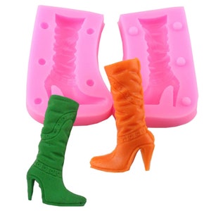 3D Hoge Hakken Schoenen Siliconen Mallen Laarzen Cupcake Topper Fondant Schimmel DIY Taart Decoreren Gereedschappen Snoep Hars Klei Chocolade Mallen