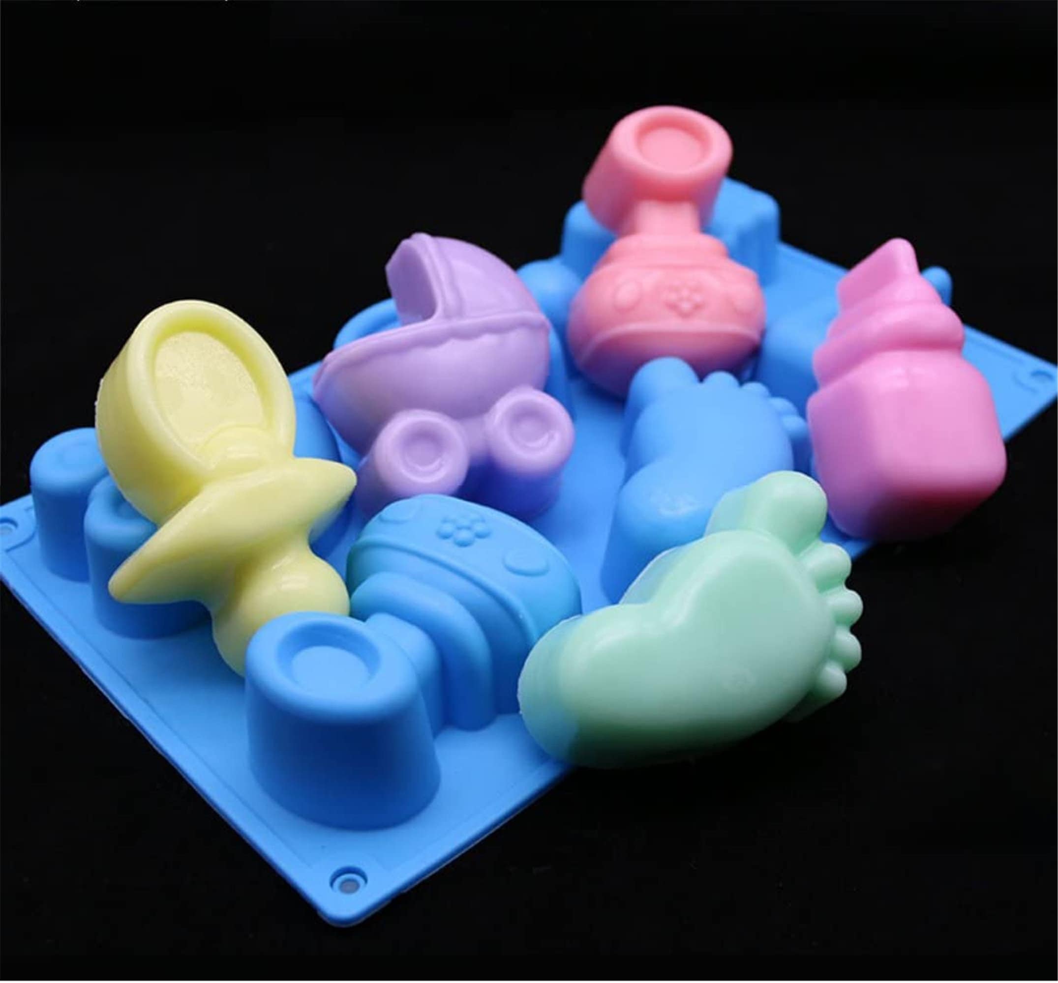 2pcs Baby Shower Seris Silicone Soap Mold/baby Carriages 