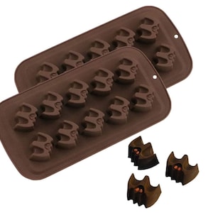 2Pack Halloween Bat Silicone Molds: Candy, Chocolate, Cake Decoration Making Tool