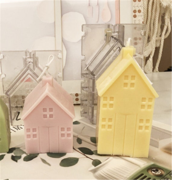 House Candle Molds: Plastic Molds for Soap/Bath Bomb Making (2 Pcs)