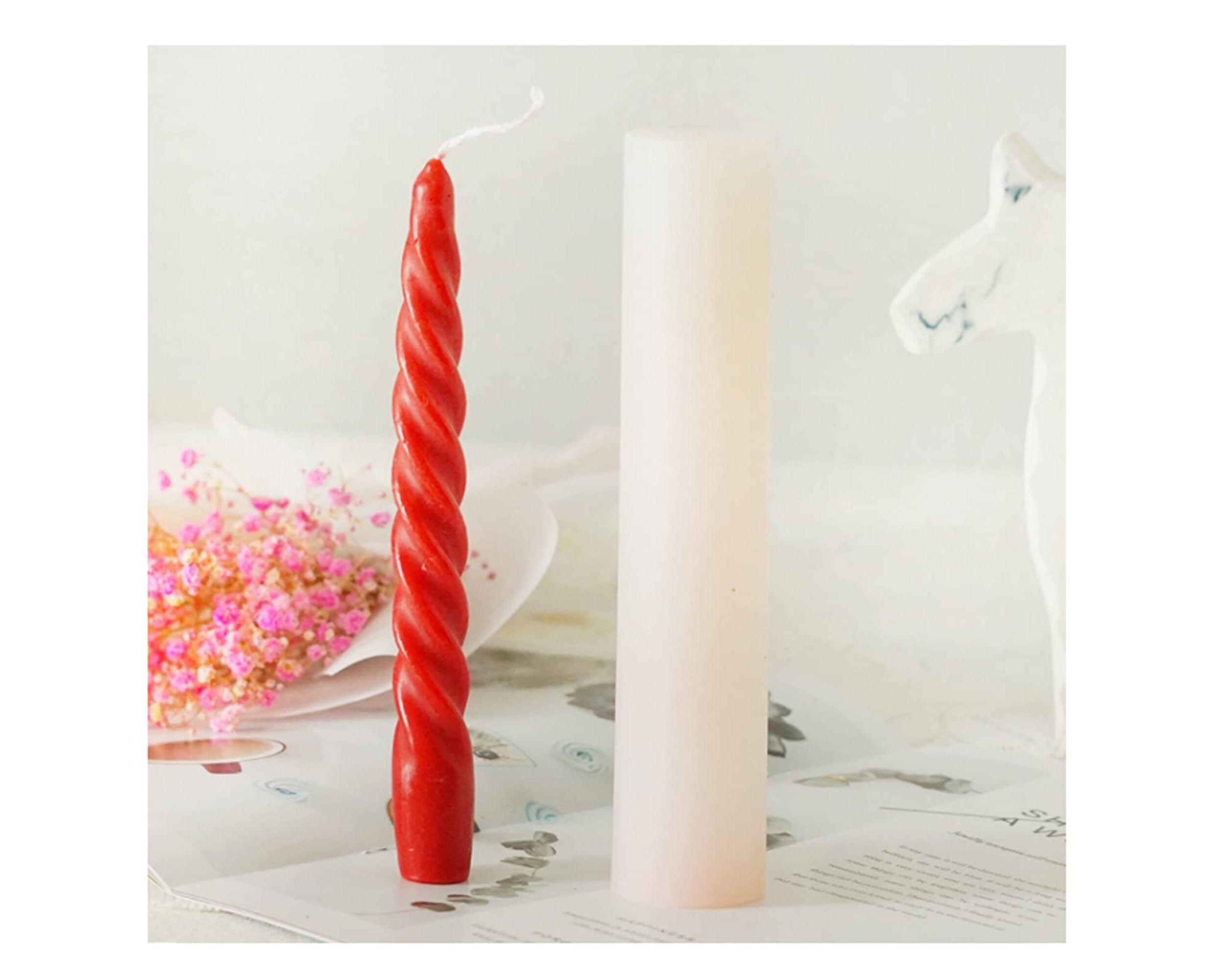 Spiral Taper Candle Mold Taper Mold DIY Silicone Candle Etsy