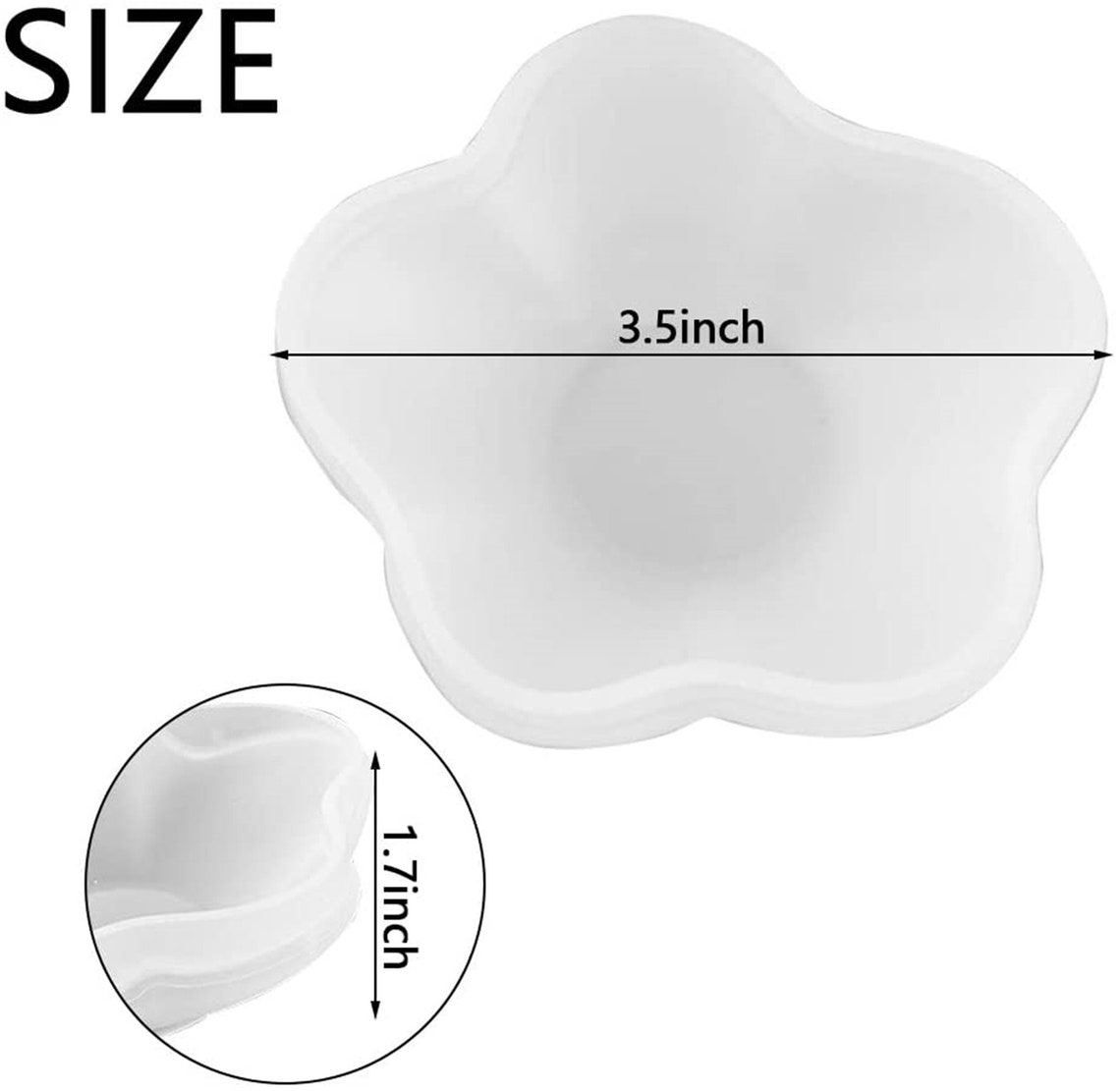 Silicone Dish Resin Mold FlowerShaped Jewelry Soap Dish Etsy