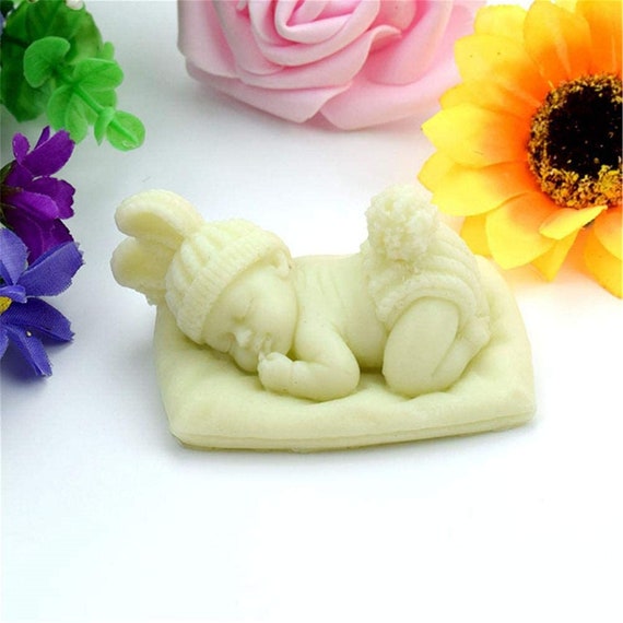 Lovely Baby Silicone Soap Mold 6 Cavities Baby Soap Mold Silicone Molds  Plaster Mold Ice Mold Silicone Mold Chocolate Mold 