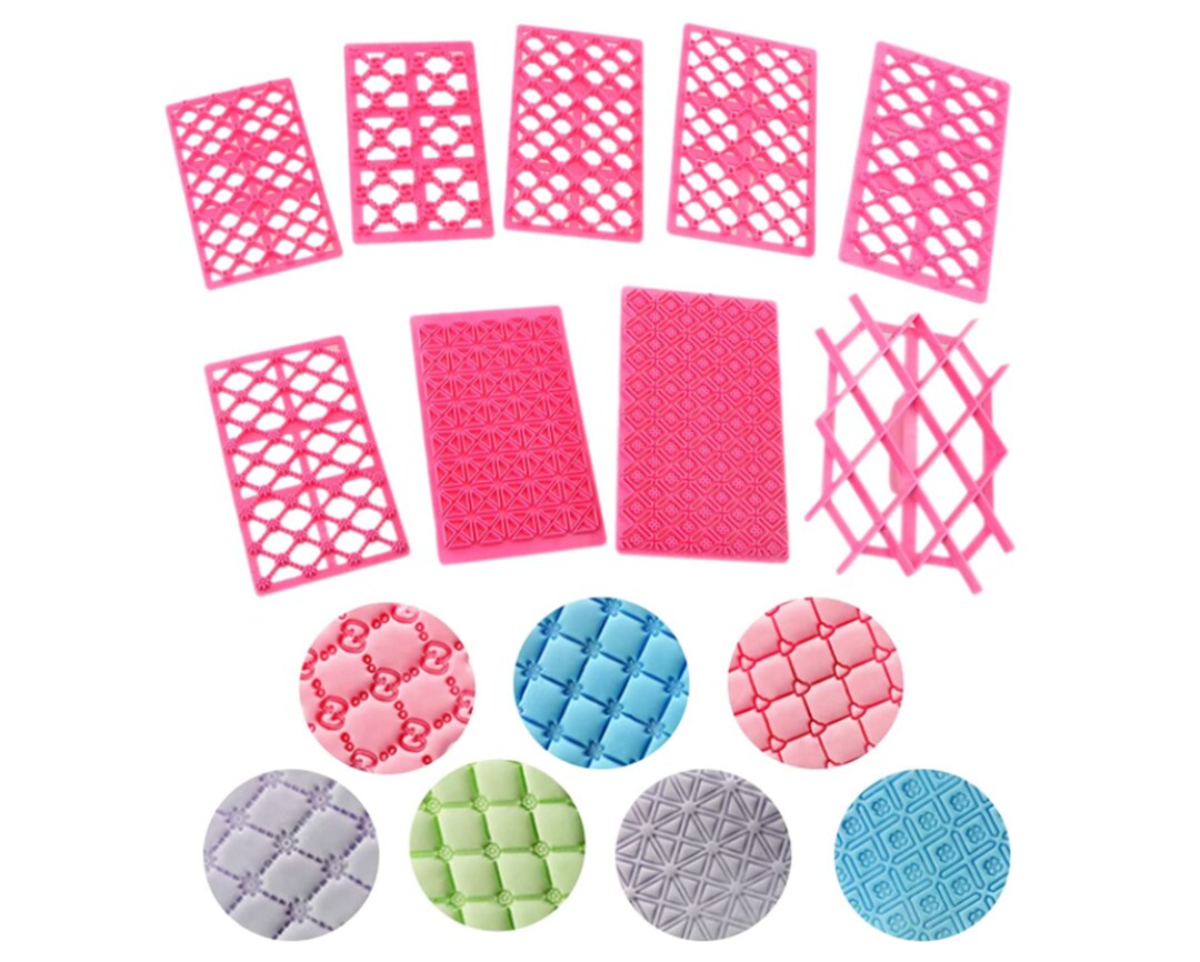 Set Di 9 Stampi In Silicone Per Dolci E Fondant – Fiore Embosser – Resiste Da -60°C A +230°C – Bakeware