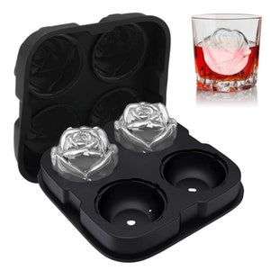 Rose Ice Mold Tray, Craft Cocktail & Whiskey Ice